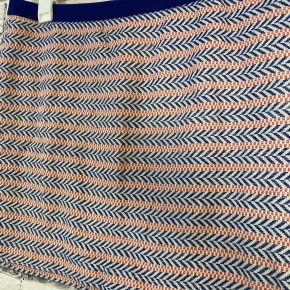 Gap Blue Coral Woven Geometric Elastic Boho Mini Skirt size 16 Plus Size Skirt - Picture 3 of 6